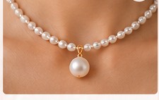 Choker Perla Dorada