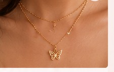 Collar Doble Mariposa